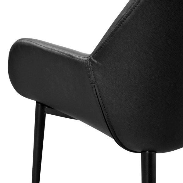 RAFAEL Dining Chair - Black PU - Image 9