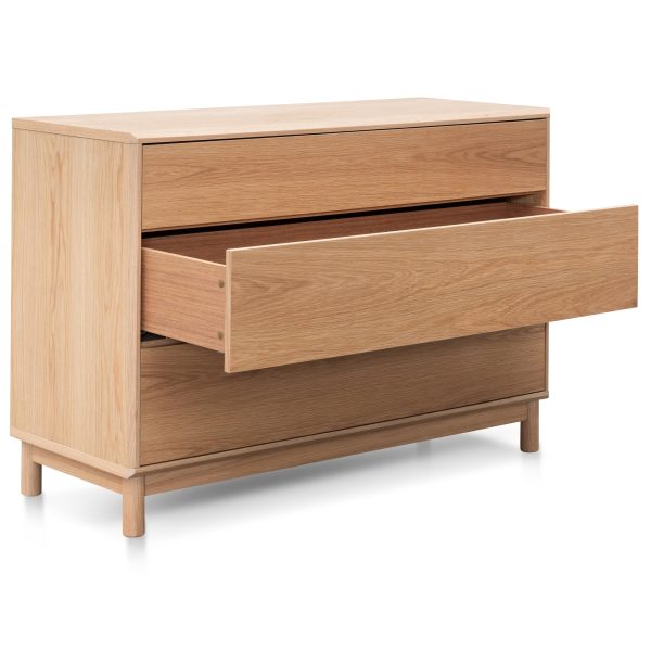GARTH 3 Drawers Dressing Table - 1.2m Natural Oak - Image 6