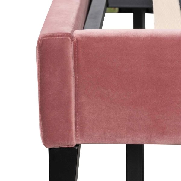 INGEMAR Queen Bed - Blush Peach Velvet - Image 10