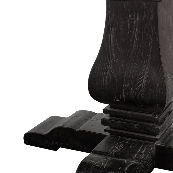 HOPE Round Dining Table in Recycled Elm - 1.4m Natural Black Base - Image 8
