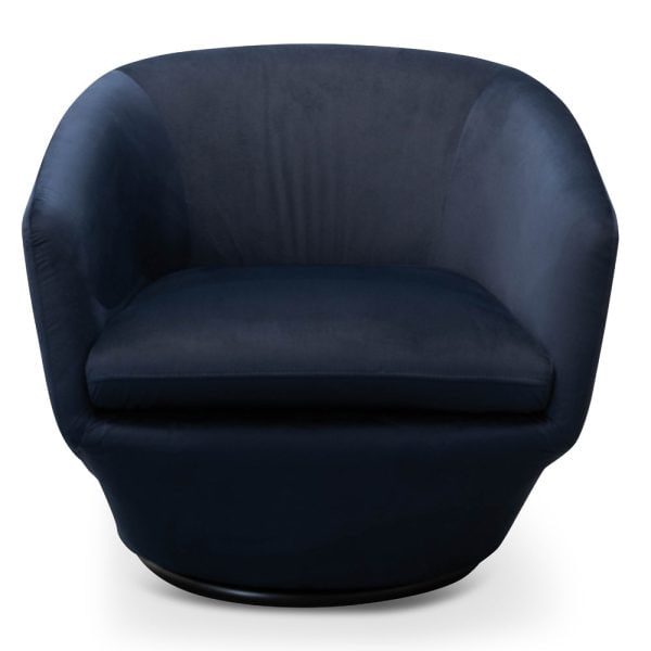 JOAQUIN Velvet Arm Chair - Navy - Image 2