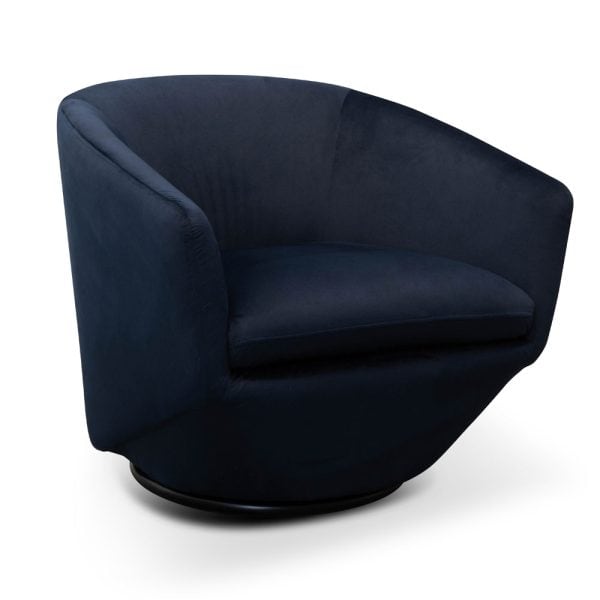 JOAQUIN Velvet Arm Chair - Navy - Image 3