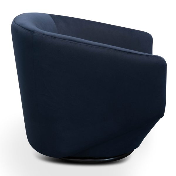 JOAQUIN Velvet Arm Chair - Navy - Image 4