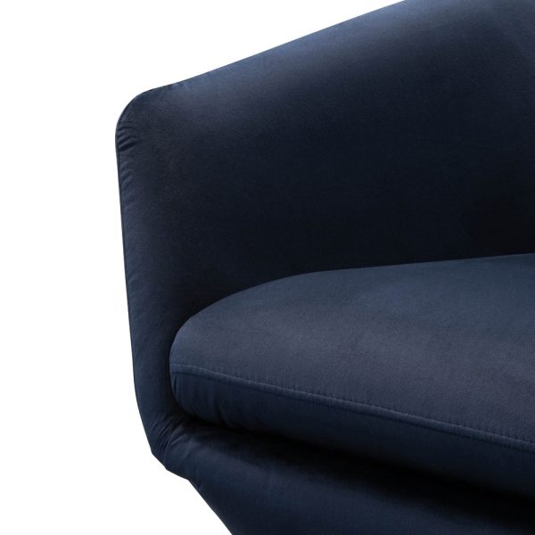 JOAQUIN Velvet Arm Chair - Navy - Image 6