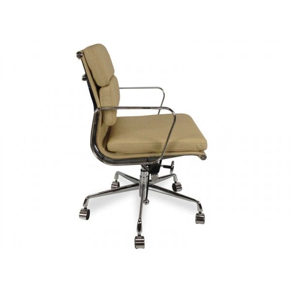 HAROLDO Low Back Office Chair - Light Brown Leather - Image 4