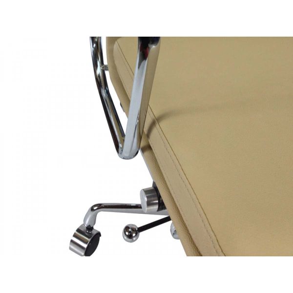 HAROLDO Low Back Office Chair - Light Brown Leather - Image 5