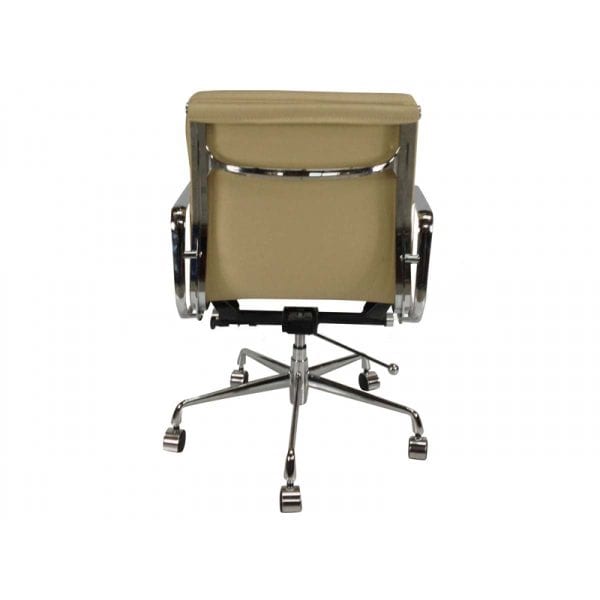 HAROLDO Low Back Office Chair - Light Brown Leather - Image 7