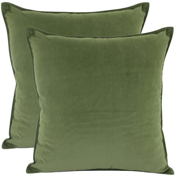 Velvet Cushion - Olive 45 x 45 - Image 2