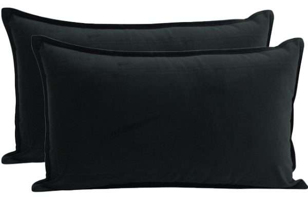 Velvet Lumbar Cushion - Black 30 x 50 - Image 2