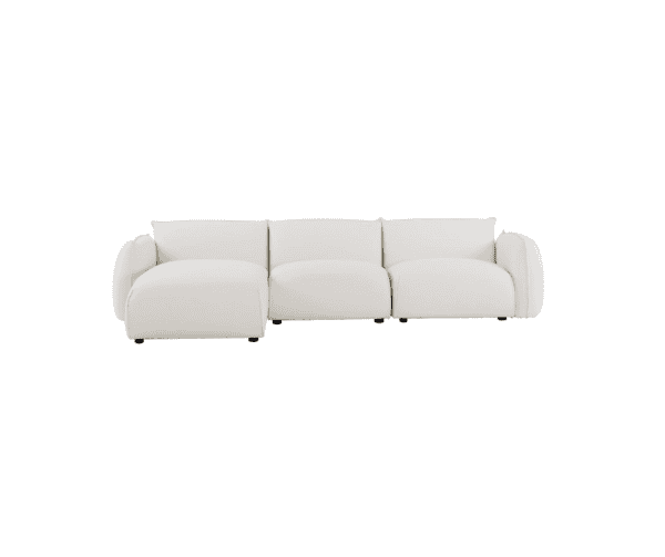 SIENNA 3 Seater Left Chaise Sofa - Beige