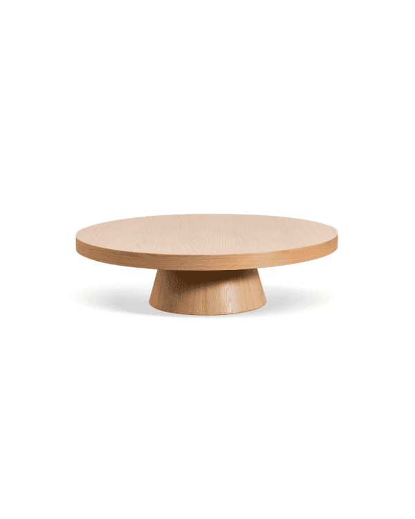 DAMARIS Round Oak Veneer Coffee Table - 1.1m Natural
