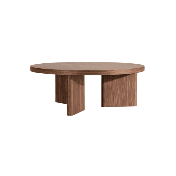EDEN Wooden Round Coffee Table -  1m Walnut (ETA 24th Feb, 2025)