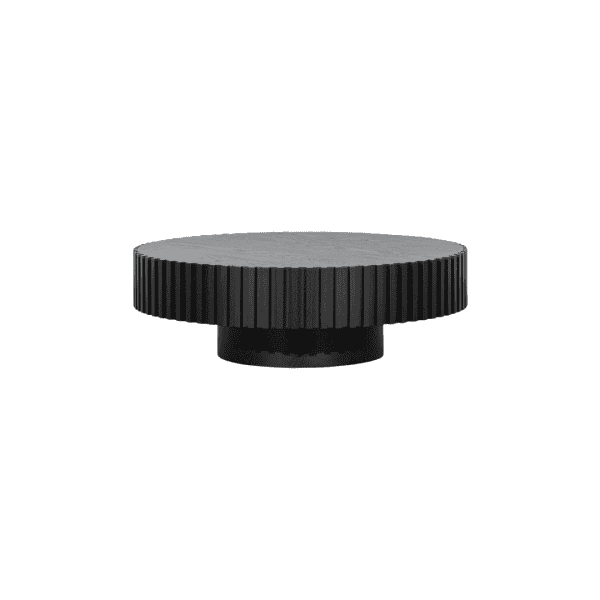DELLEN Solid Look Round Coffee Table - 1.1m Black