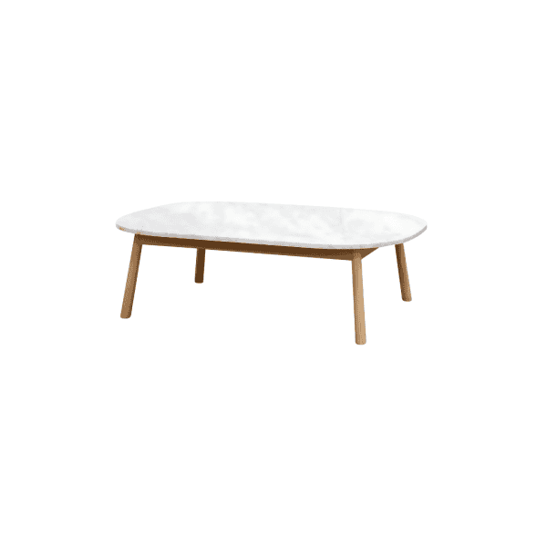 LUCIA Marble Coffee Table - 1.1m Natural Base